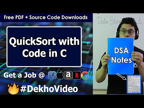 QuickSort Algorithm in Hindi (With Code in C)