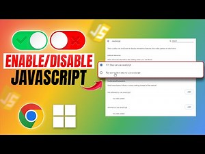 How to Enable and Disable JavaScript in Google Chrome on PC