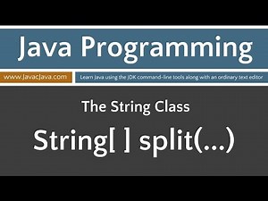 Learn Java Programming - String Class split(...)