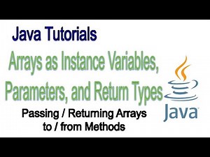 Arrays as Instance variables, parameters, and return types | Java Tutorial