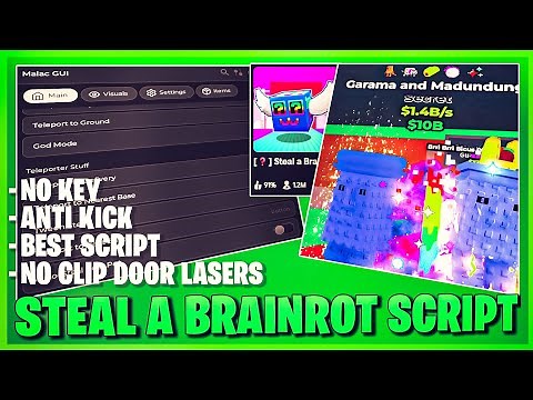Steal A Brainrot Script *NO KEY* - Noclip Base Lasers, Steal Best Brainrot, Antikick & More! 💥⛓️