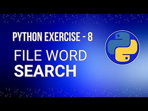 How to Search Words in a File Using Python - Beginner-Friendly Exercise: 8 | Python Tutorial Series
