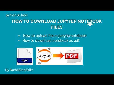 How to save and download ipynb file from jupyter notebook | How to download jupyter notebook as pdf