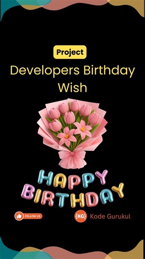 Kode Gurukul | Web Development | HTML | JavaScript | CSS | 🎂Developers Birthday Wish using HTML, CSS and JavaScript.🎂 💬Comment "birthday" for code💬 Follow @kodegurukul_webmaster for more..... | Instagram
