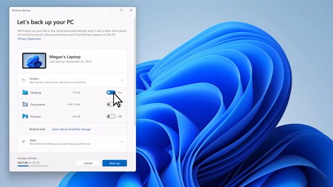 Back up and restore with Windows Backup