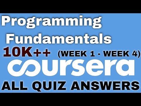 Coursera: Programming Fundamentals coursera quiz answer | Programming Fundamentals All Quiz Solution