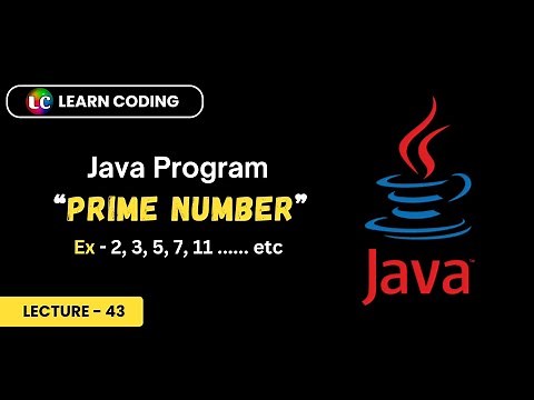 Java Program to Check Number is Prime or Not | Learn Coding