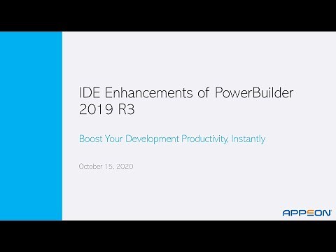IDE Enhancements of PowerBuilder 2019 R3