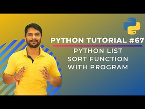 Python List Sort Function - With Program Exercise - In Hindi