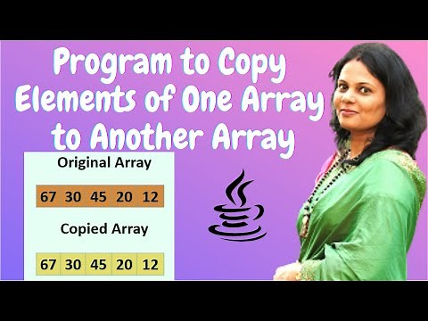 Java Program Copying Array Elements|Copy Elements of One Array to Another Array