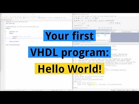 How to create your first VHDL program: Hello World!