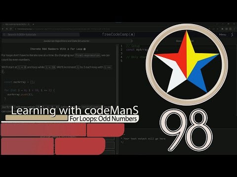 JavaScript Basic 98: Iterate Odd Numbers With a For Loop | FreeCodeCamp