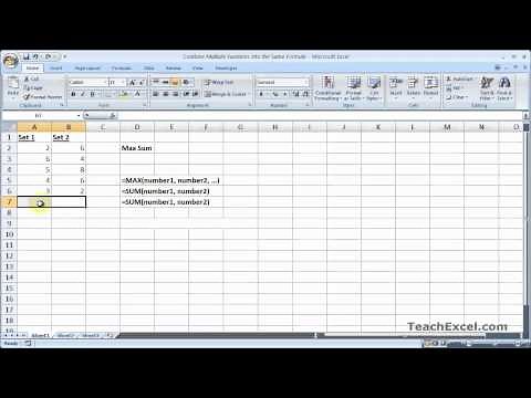 Combine Multiple Functions into the Same Formula in Excel