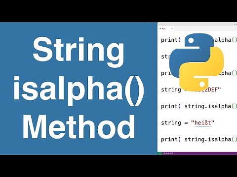 String isalpha() Method | Python Tutorial