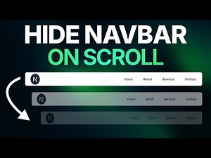 How to Show & Hide Navbar on Scroll | Complete Tutorial