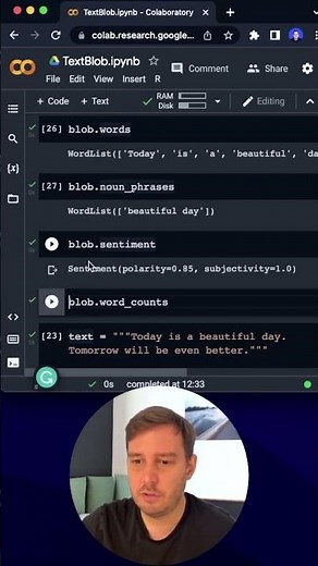 Simple text processing in Python with TextBlob | Python NLP Tutorial
