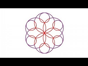 Simple Python Turtle Graphic and Code: Overlapping Circles