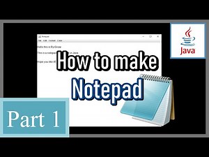 How to Make Notepad in Java Swing (1/8) - Text Area with Scroll Bar