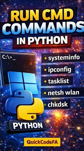 🟨🟨🟨🔥 RUN CMD WITH PYTHON LIKE A PRO🔥. #Python #CMD #Automation #PythonDev #Programming #Scripting