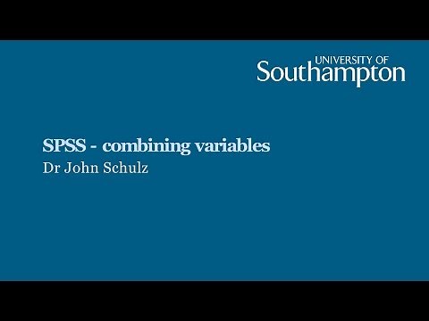 SPSS: Combining variables.