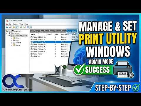 How to Use the Windows Print Management Utility for Printers and Drivers