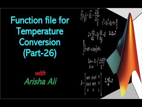 How to create function file for temperature conversion (Part-26) || MATLAB for beginners
