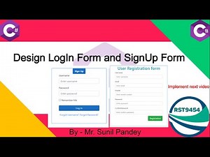 Login and Registration form design using ASP.NET Core MVC || Sign-up form design #biharideveloper