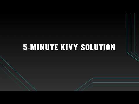 Kivy Error (RESOLVED) - 5 Minute Solution