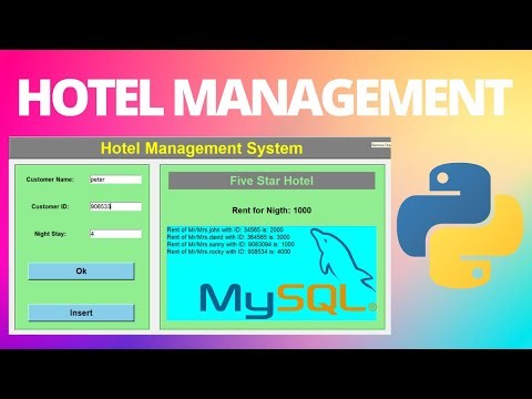 GUI Python Projects: Hotel Management Project tutorial with Tkinter and Mysql