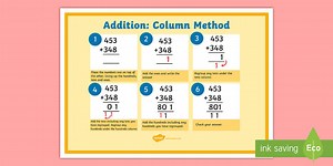 Addition Column Method 3 Digit Numbers