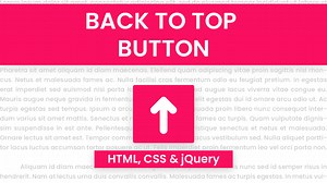 Back To Top Button | HTML, CSS & jQuery | Coding Artist