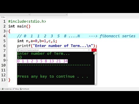 C Program to Print Fibonacci Series | Learn Coding