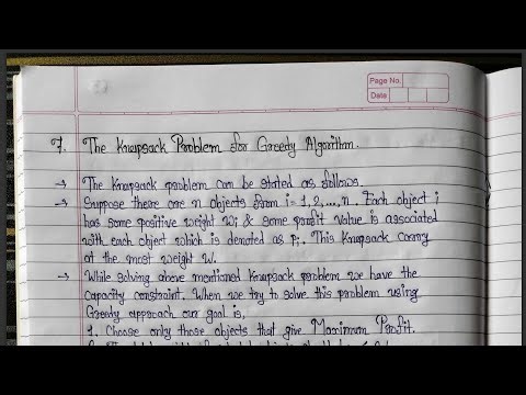 5.4 - Fractional Knapsack Problem solving by Greedy Approach - ADA