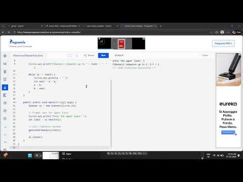 Technohacks java development task 2 Fibonacci Statement ‪@Technohacksedutech‬ ‪@SandipGavit‬