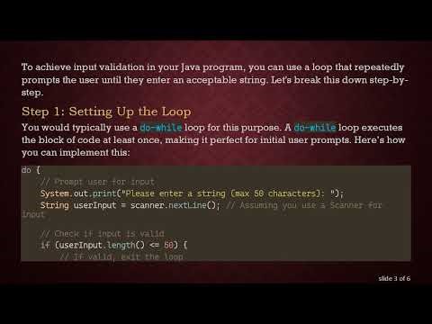 How to Ensure Valid Input in Java: A Guide to Repeating User Prompts for Strings Exceeding Length