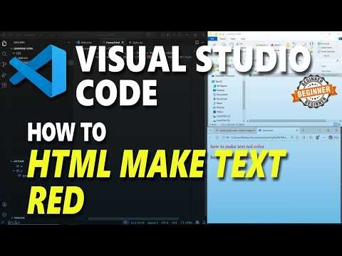 Visual Studio Code HTML How To Make Text Red
