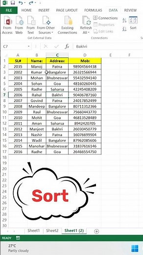How to Sort Data in Excel | A to Z, Z to A, Custom Sort Made Easy