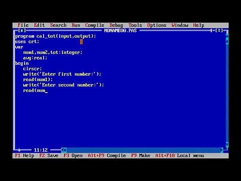 Pascal program writing calculation and average of two numbers