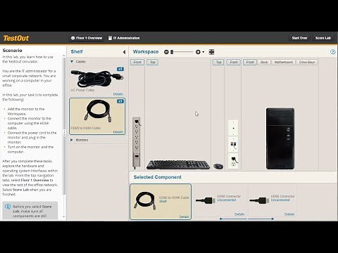 Using TestOut's LabSim Simulator Demo