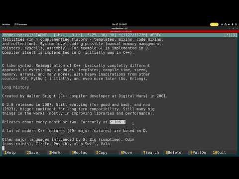 D programming language, dlang - part 1 - Overview - Live coding