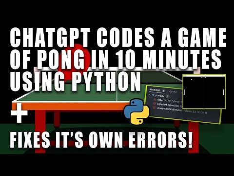 Code a Pong Game in 10 Minutes with ChatGPT & Python | Pygame Tutorial + Self-Correcting AI