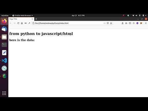 Send a Python dictionary to JavaScript / HTML with simple JSON