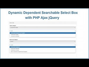 Dynamic Dependent Select Box with Search Option in PHP using jQuery Ajax