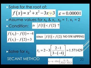 Secant Method - Numerical Methods