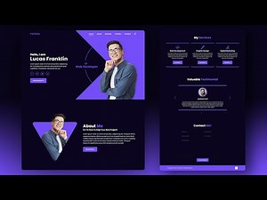 Build a Complete Responsive Personal Portfolio Website using HTML CSS Javascript | Dark/Light Mode