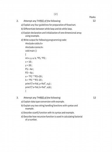 (Pic) msbte k scheme summer 2025 Programming in C imp paper #312303 #kscheme #msbte #diploma