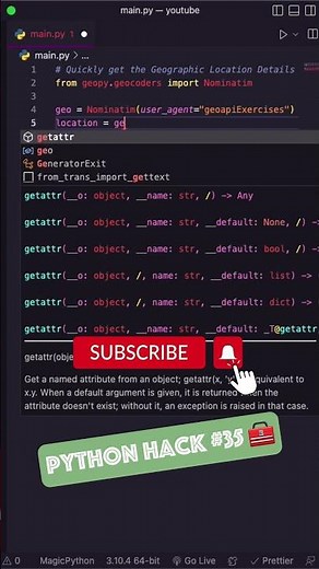Python Geopy: Quick Guide to Geographic Location Extraction! #techeducation #pythonprogramming