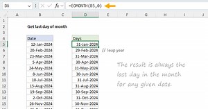 Get last day of month