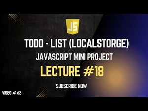 Create a To-Do List App with JavaScript and Local Storage (Step-by-Step Tutorial)