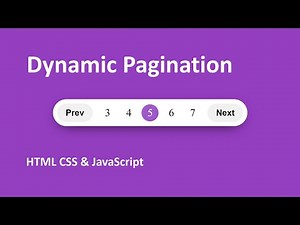 Dynamic Pagination in JavaScript | JavaScript Pagination.